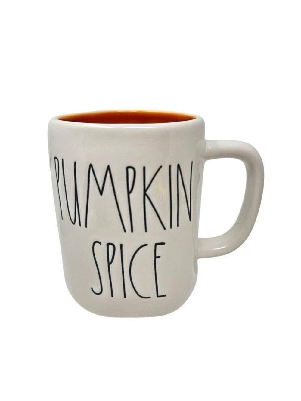 Rae Dunn Pumpkin Spice Mug Large Coffee Cup Ceramic Magenta LL Farmhouse Gift - Picture 1 of 7